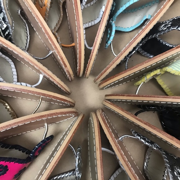 Jack Roger Leather Thong Sandals Whipstitch Hampton - Picture 3 of 14